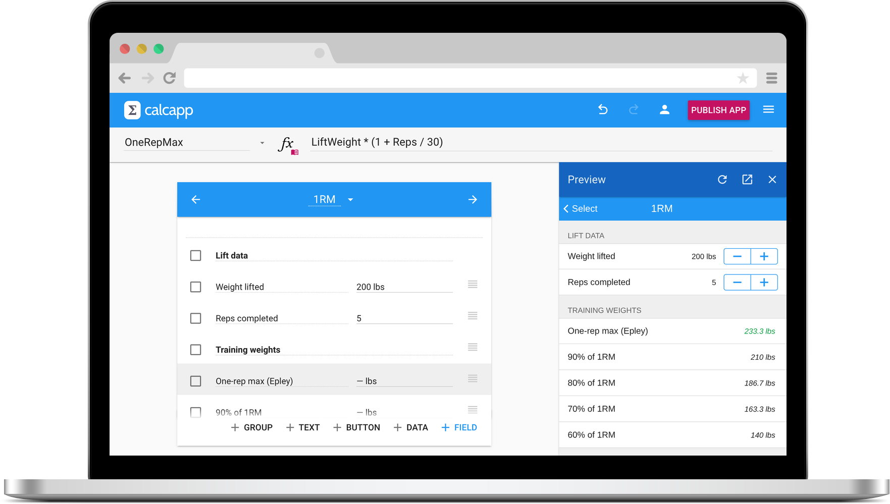 Calcapp Creator